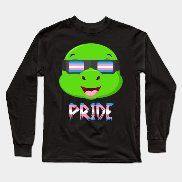 Turtle Transgender Flag Lgbt Long Sleeve T-Shirt by MarrinerAlex